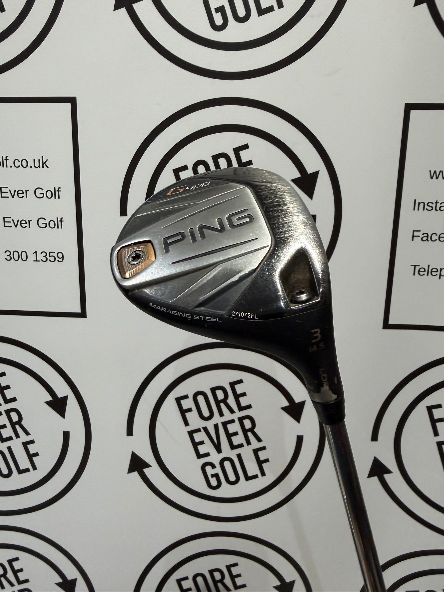 PING G400 3 WOOD / 14.5 Deg / RH / 70g Stiff Flex
