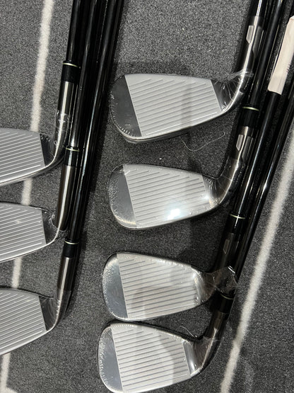TAYLORMADE Qi GUNMETAL IRONS / 5 - SW / Mens RH / 85g Reg Flex