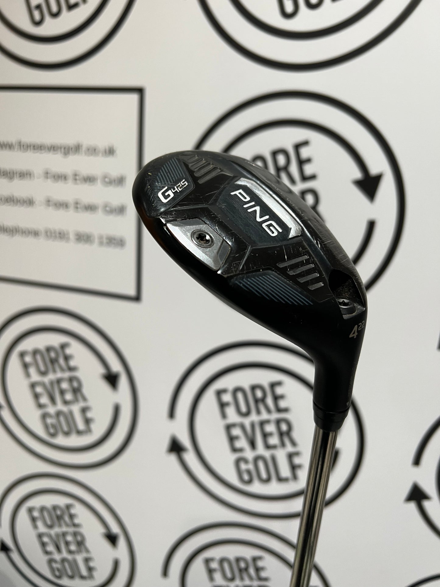 PING G425 4 HYBRID / 22 Degree / Mens RH / 85g Stiff Flex