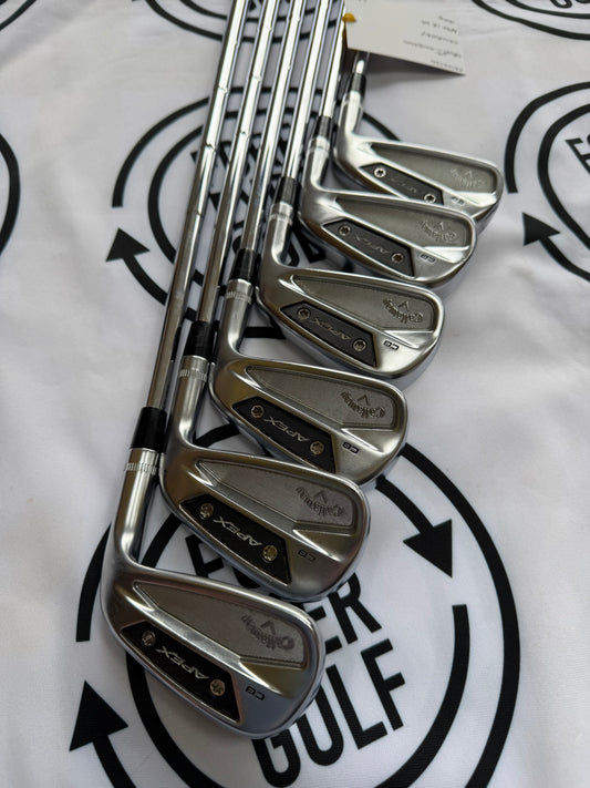 CALLAWAY APEX CB FORGED (‘24) IRONS / 4 - 9 / Mens RH / 120g X-Stiff Flex