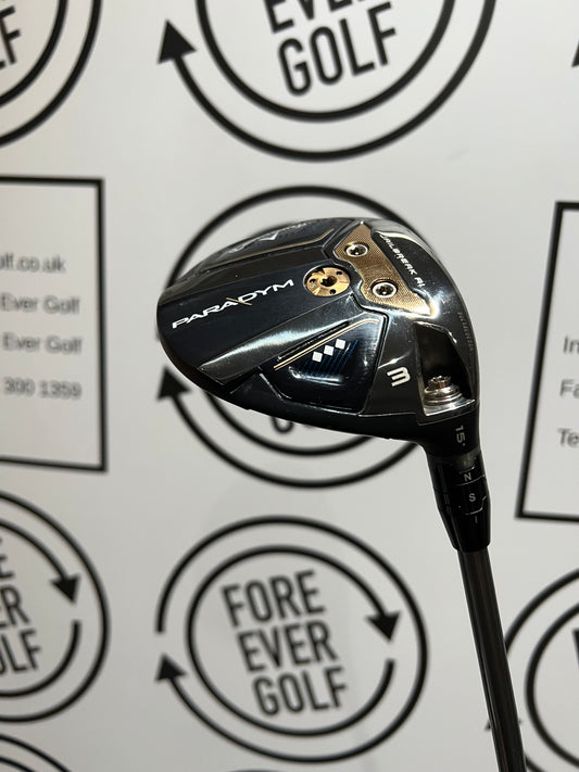 CALLAWAY PARADYM 💎💎💎 3 WOOD / 15 Deg / RH / 60g Reg Flex (5.5)