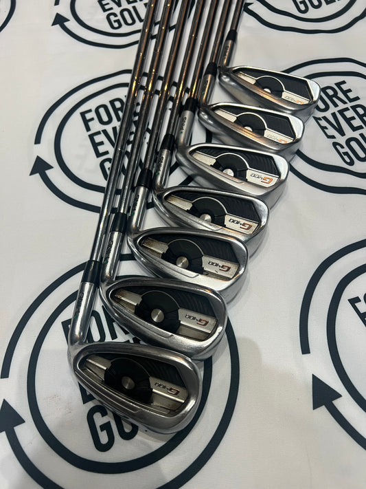 PING G400 IRONS / 4 - PW / Mens RH / 110g Reg Flex / GREEN DOT