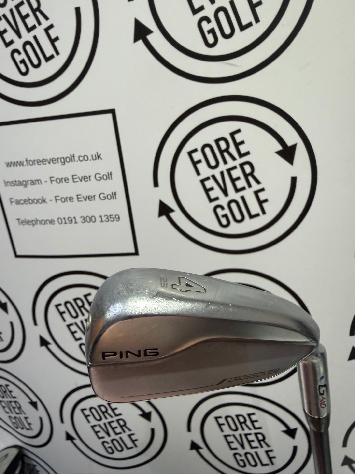 PING G410 CROSSOVER 4 IRON / 23 Degree / Blue Dot / 70g Stiff Flex / GOOD USED