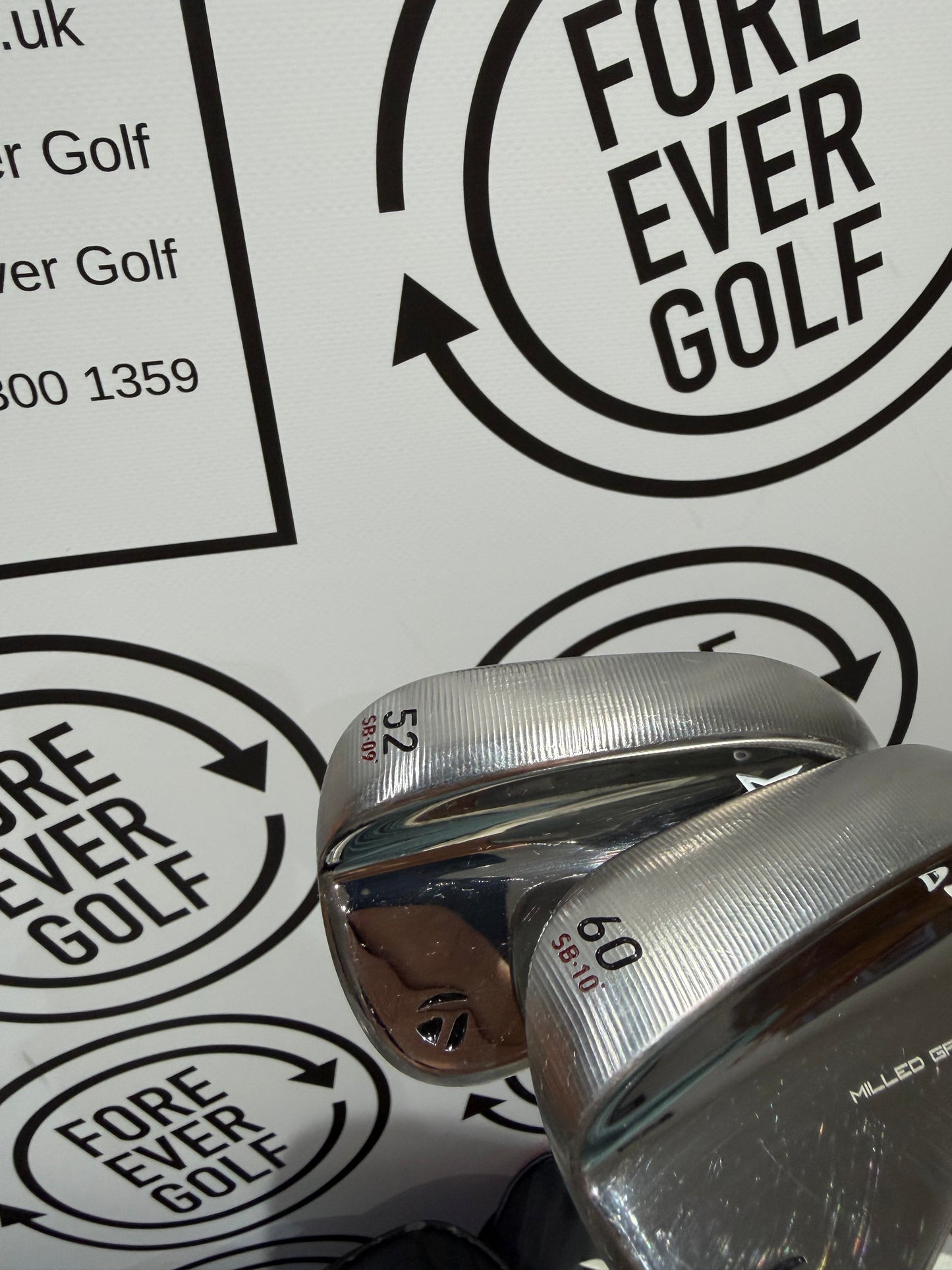 TAYLORMADE MILLED GRIND CHROME WEDGES / 52 & 60 / Mens RH / Wedge Flex