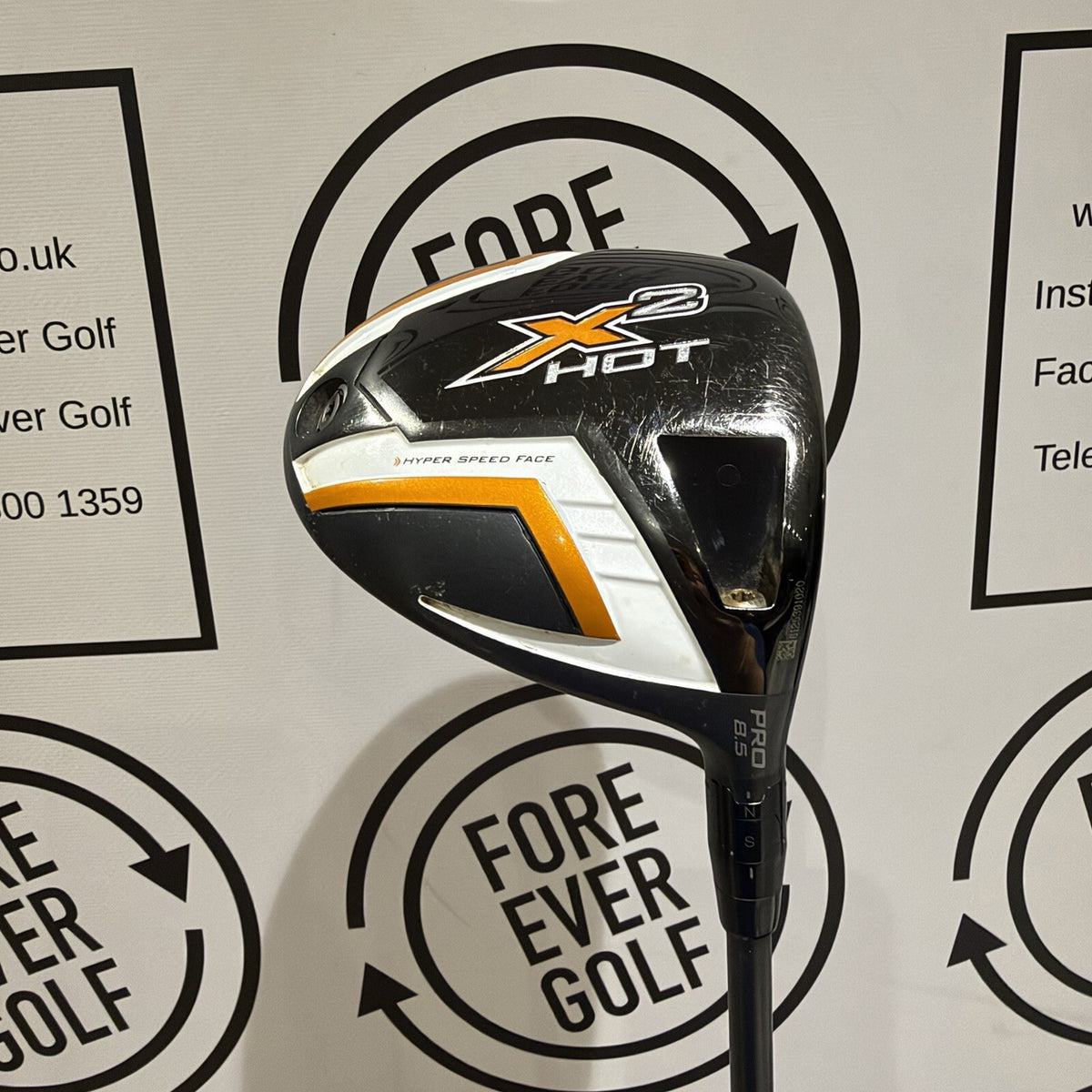 CALLAWAY X2 HOT PRO DRIVER / 8.5 Deg / Mens RH / 65g Stiff Flex / V.GOOD USED