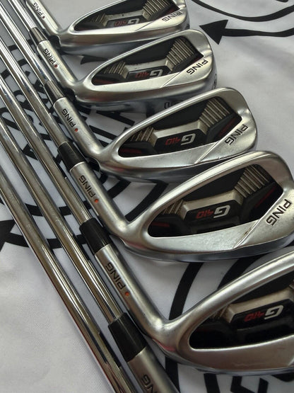 PING G410 IRONS / 5 - PW + SW / Mens RH / 98 Deg / Orange Dot / GOOD USED