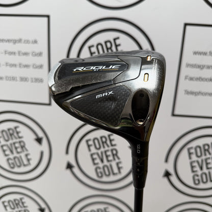 CALLAWAY ROGUE ST MAX DRIVER / 12 Degree / Mens RH / 40g Reg Flex / GOOD USED