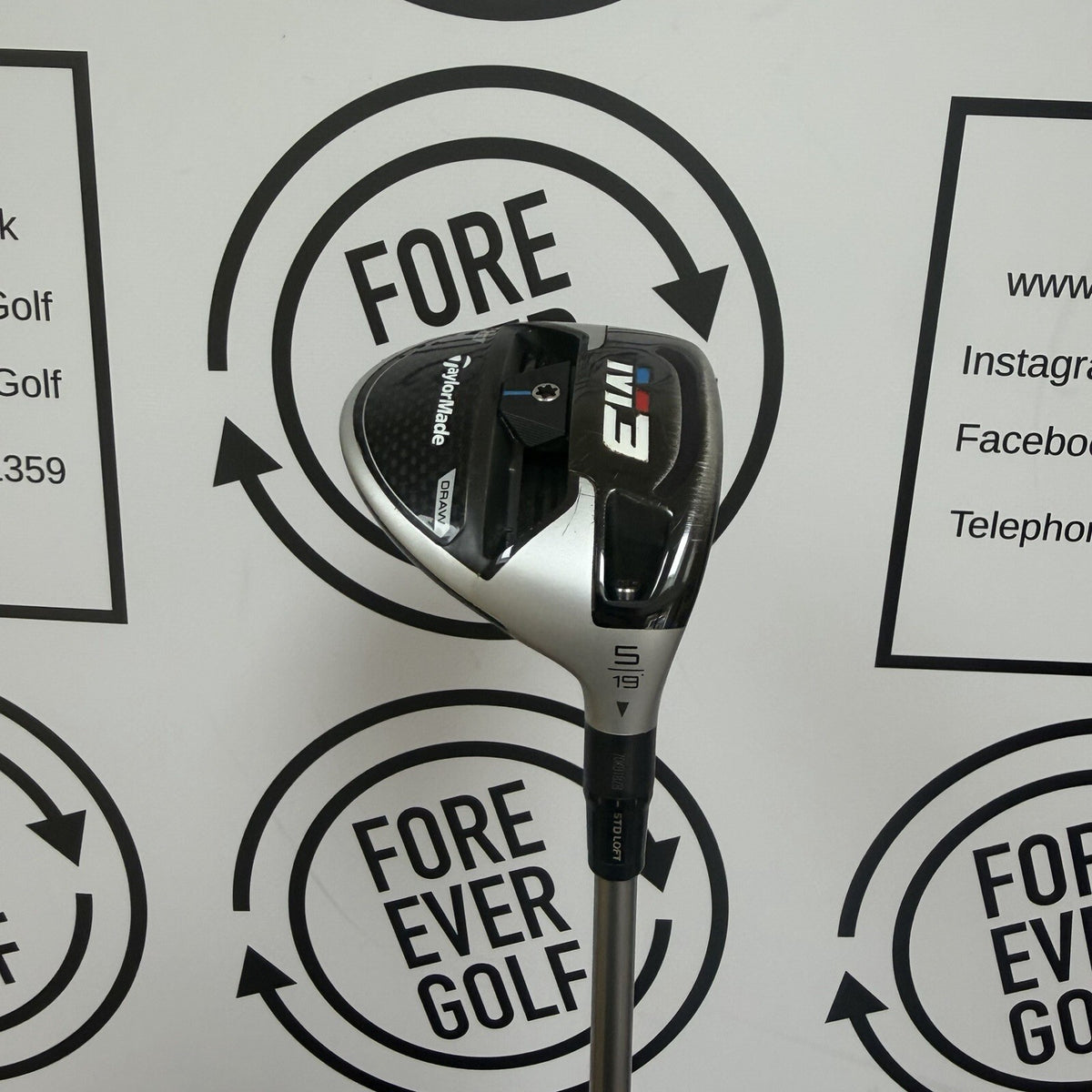 TAYLORMADE M3 5 WOOD / 19 Deg / RH / 65g Reg Flex / GOOD USED