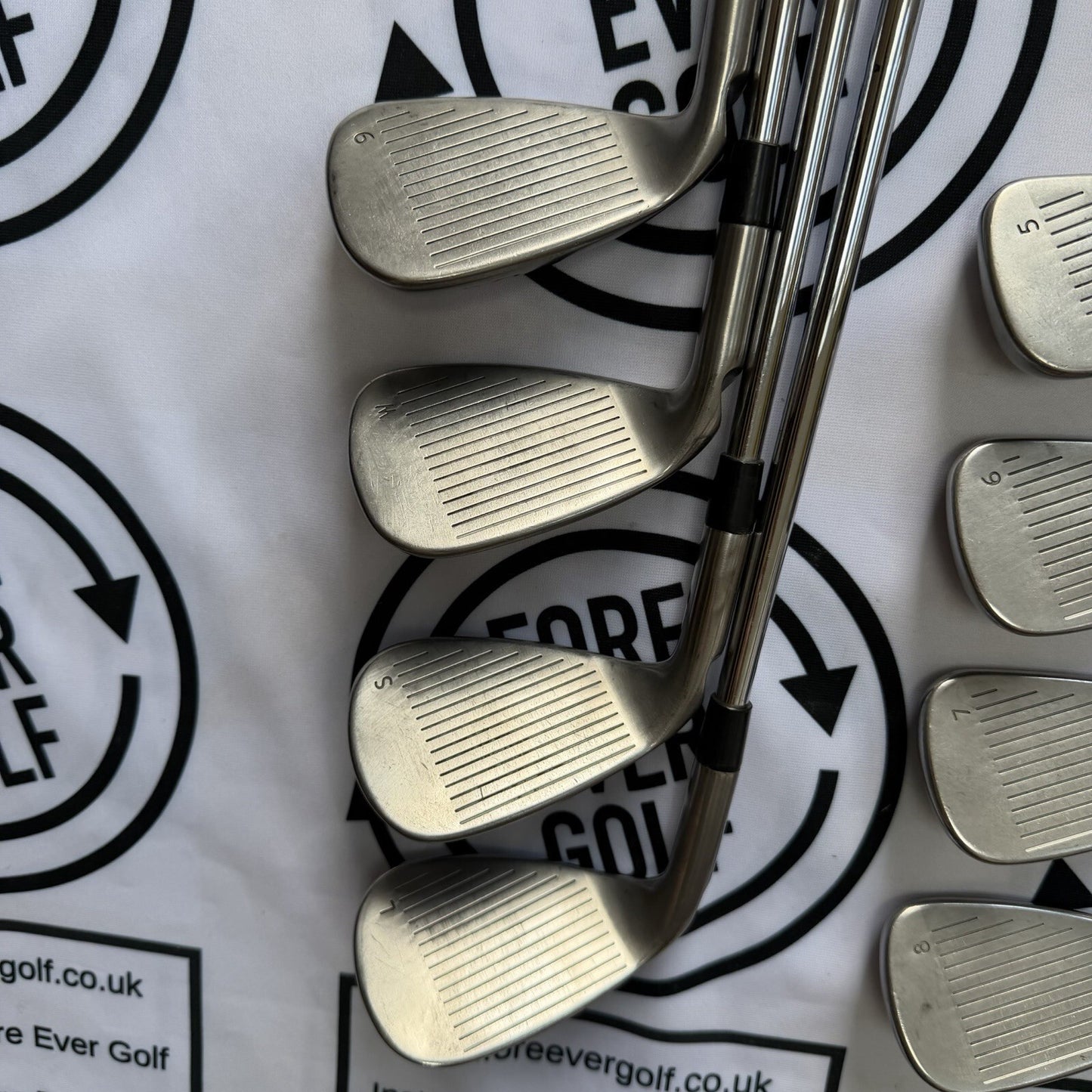 PING G SERIES IRONS / 5 - PW + SW + LW / Green Dot / RH / Reg Flex / GOOD USED