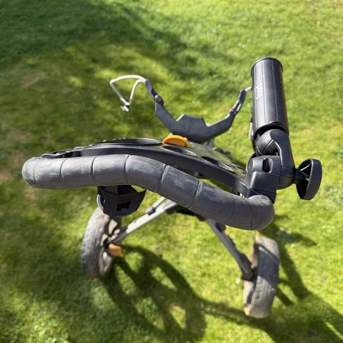 iCART ICARTEVO 3 WHEELED GOLF TROLLEY / Grey/Yellow / GOOD USED