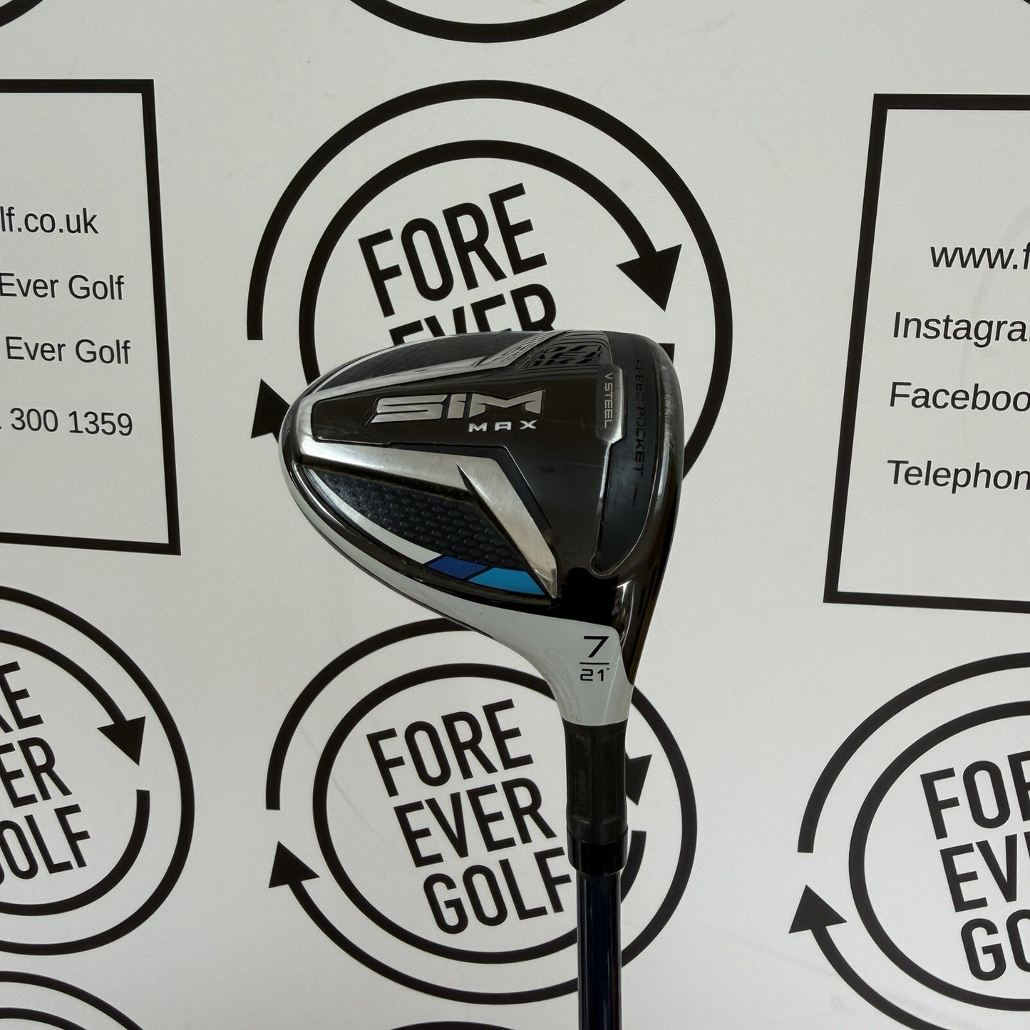 TAYLORMADE SIM MAX 7 WOOD / 21 Deg / Mens RH / 50g Reg Flex / V.GOOD USED