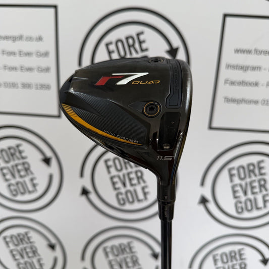 TAYLORMADE R7 QUAD MINI DRIVER / 13.5 Deg / RH / 60g Stiff Flex / V.GOOD USED