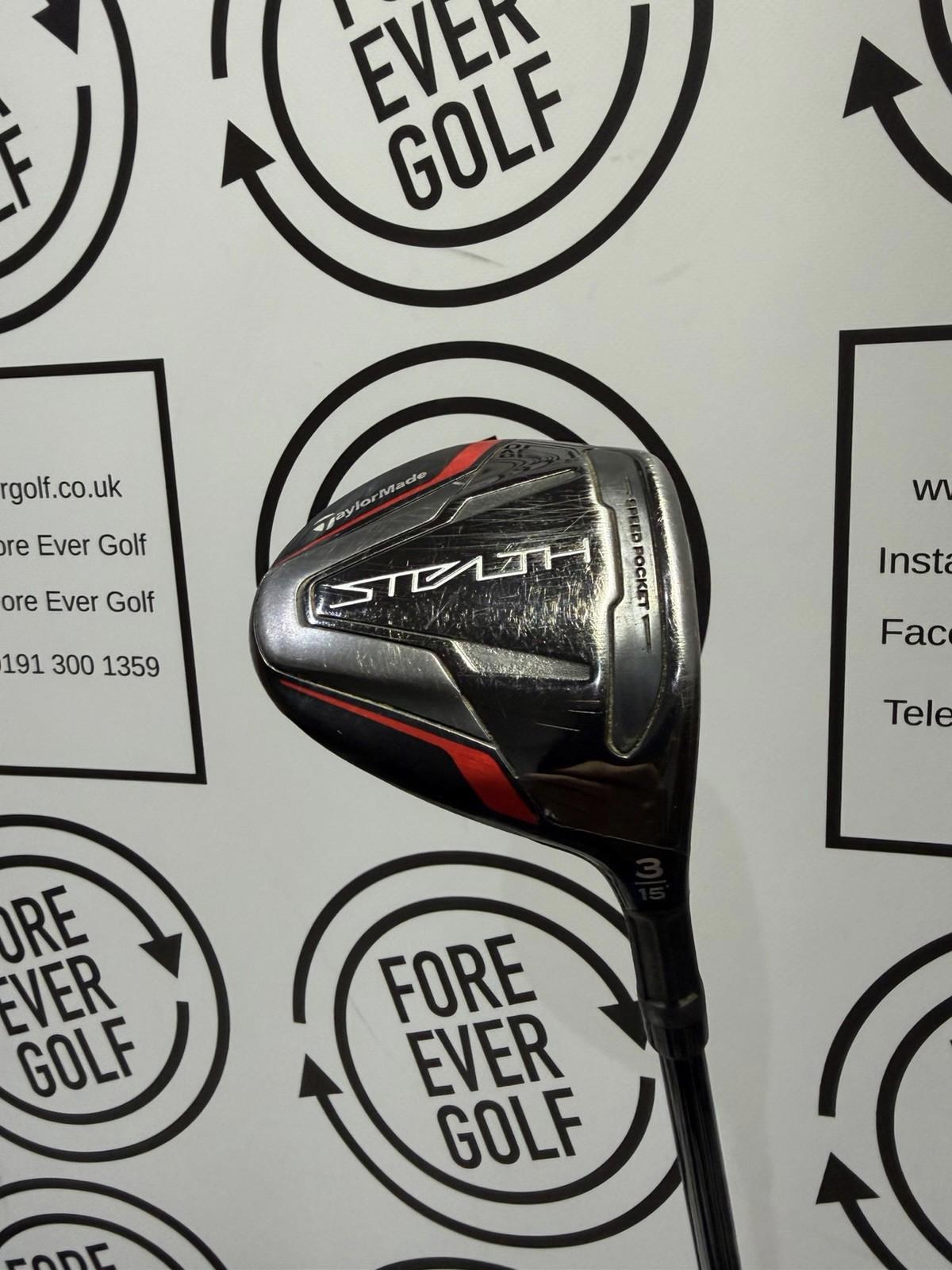 TAYLORMADE STEALTH 3 WOOD / 15 Deg / Mens RH / 50g Reg Flex / GOOD USED