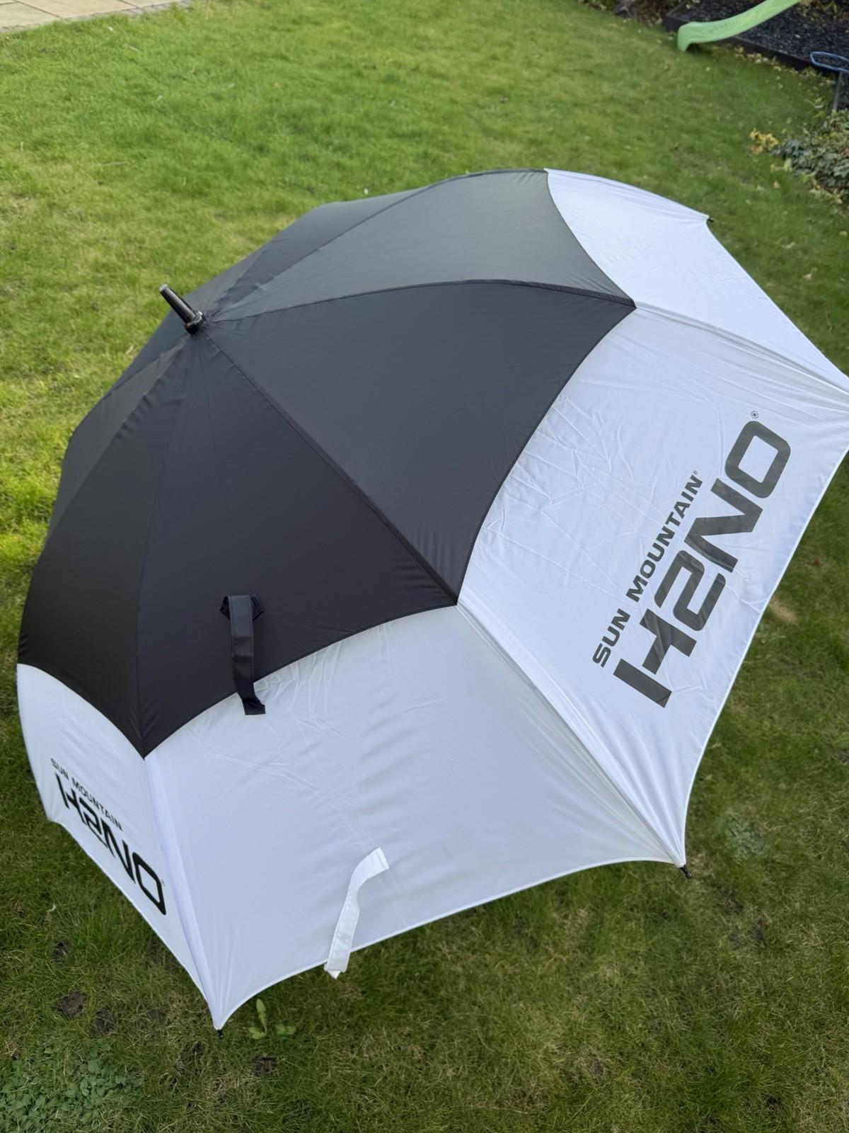SUN MOUNTAIN H2NO GOLF UMBRELLA / White/Black - NEW