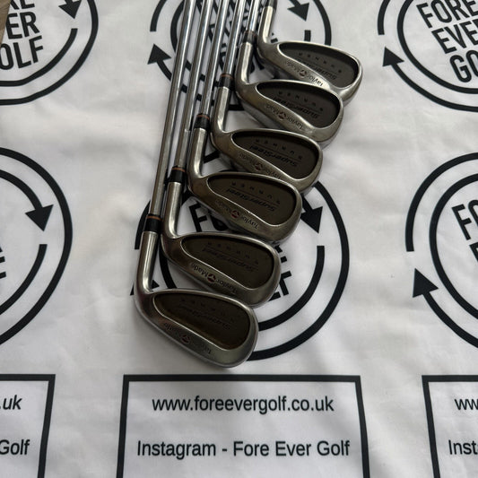 TAYLORMADE SUPER STEEL BURNER IRONS / 5-PW / RH / 80g Reg Flex / GOOD