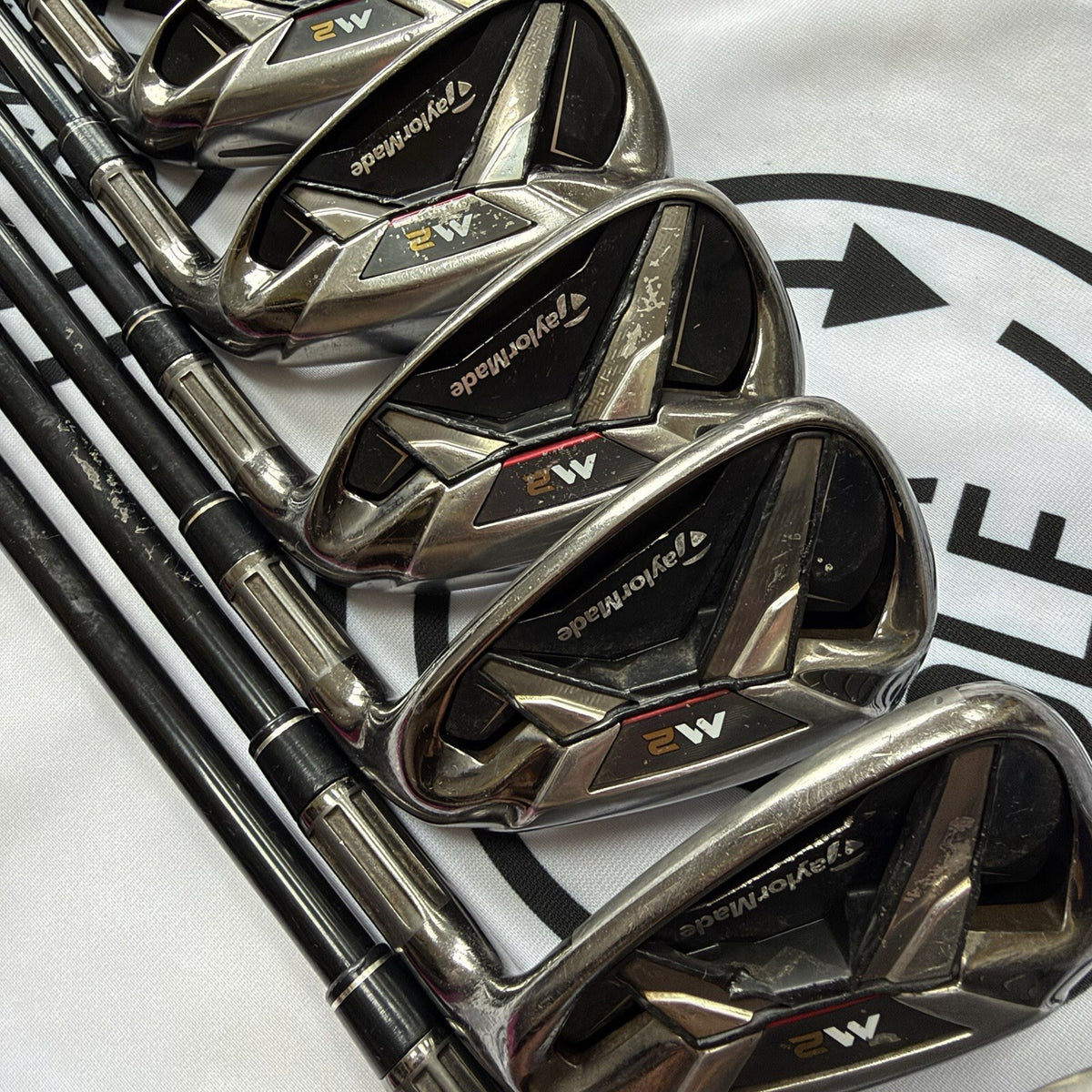 TAYLORMADE M2 IRONS / 5 - PW + AW + SW / RH / 55g Graphite M Flex / GOOD USED