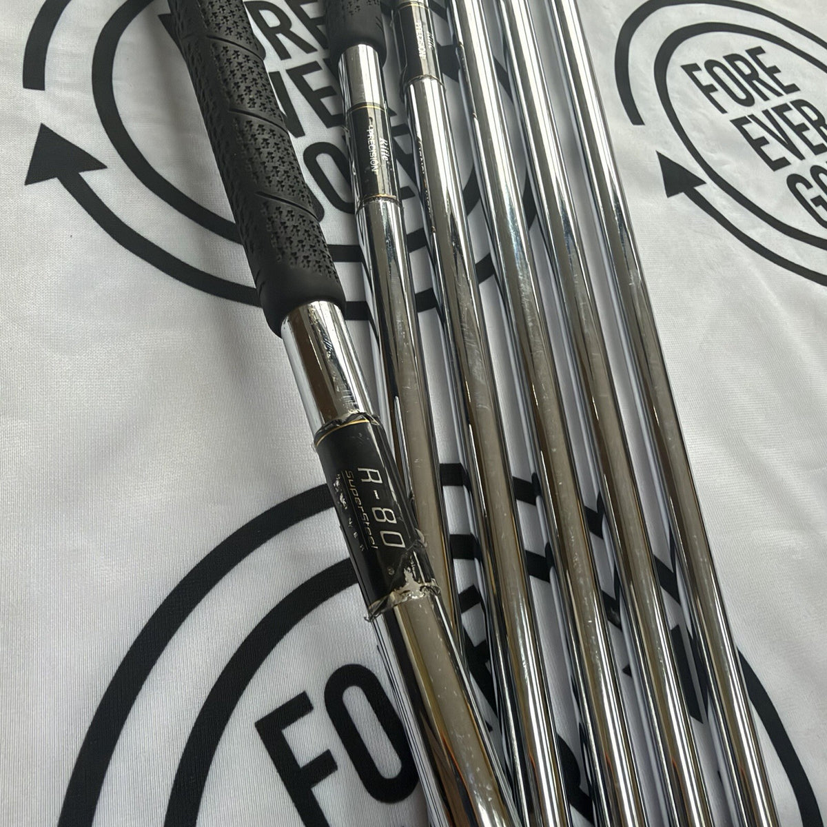 TAYLORMADE SUPER STEEL BURNER IRONS / 5-PW / RH / 80g Reg Flex / GOOD