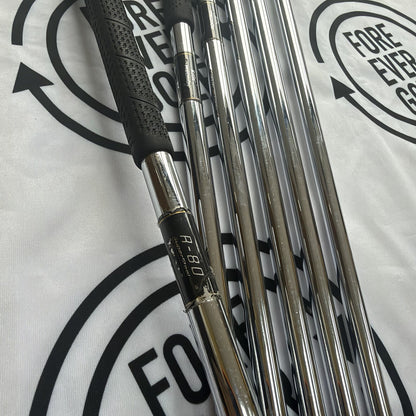 TAYLORMADE SUPER STEEL BURNER IRONS / 5-PW / RH / 80g Reg Flex / GOOD