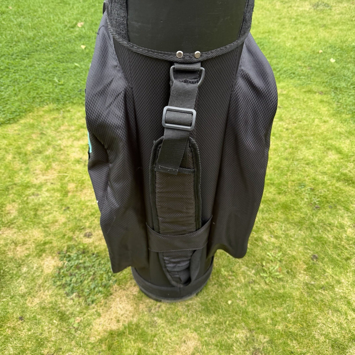 POWAKADDY LITE EDITION GOLF TROLLEY/CART BAG / 14 Way Divide Black/Blue / GOOD