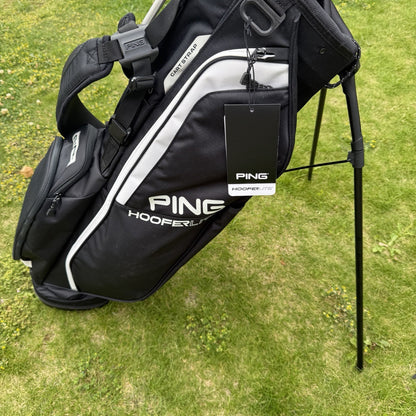 PINGER HOOFERLITE GOLF CARRY BAG / 4 Way Divide / Black/White / NEW