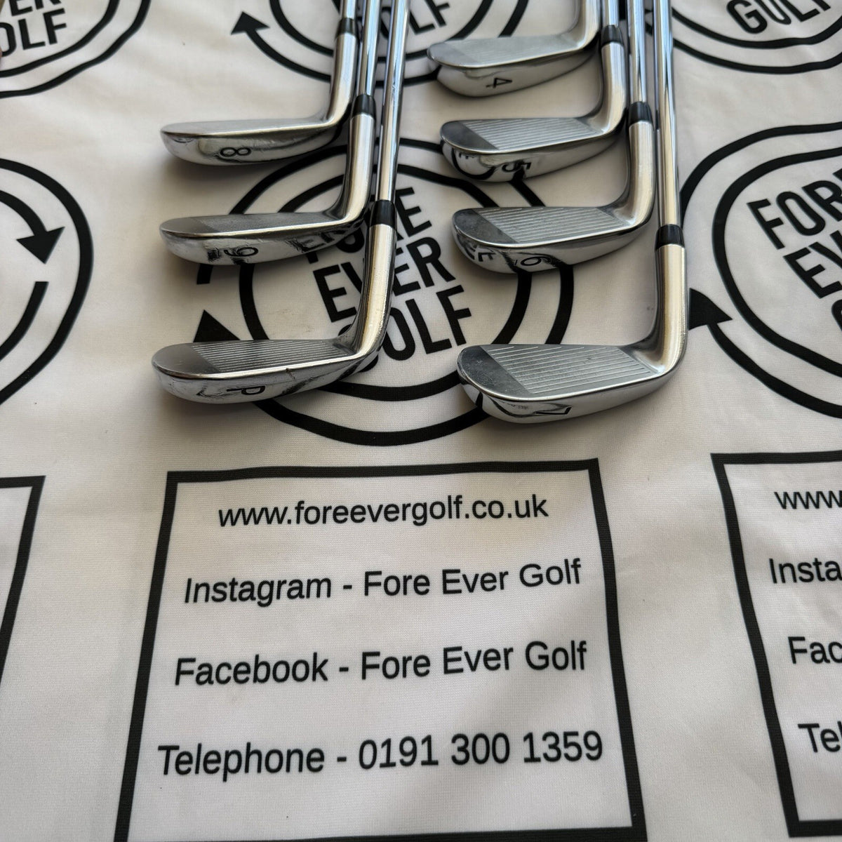 TITLEIST 718 CB IRONS / 4 - PW / Mens RH / S300 AMT White Stiff Flex / GOOD USED
