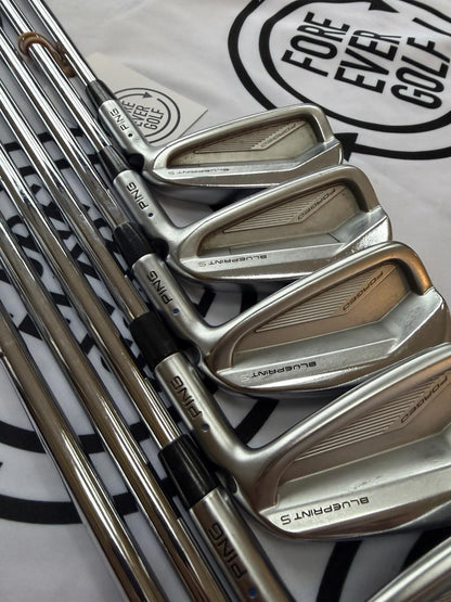 PING BLUEPRINT S IRONS / 4 - PW / Blue Dot / Mens RH / 105g Stiff Flex / V.GOOD