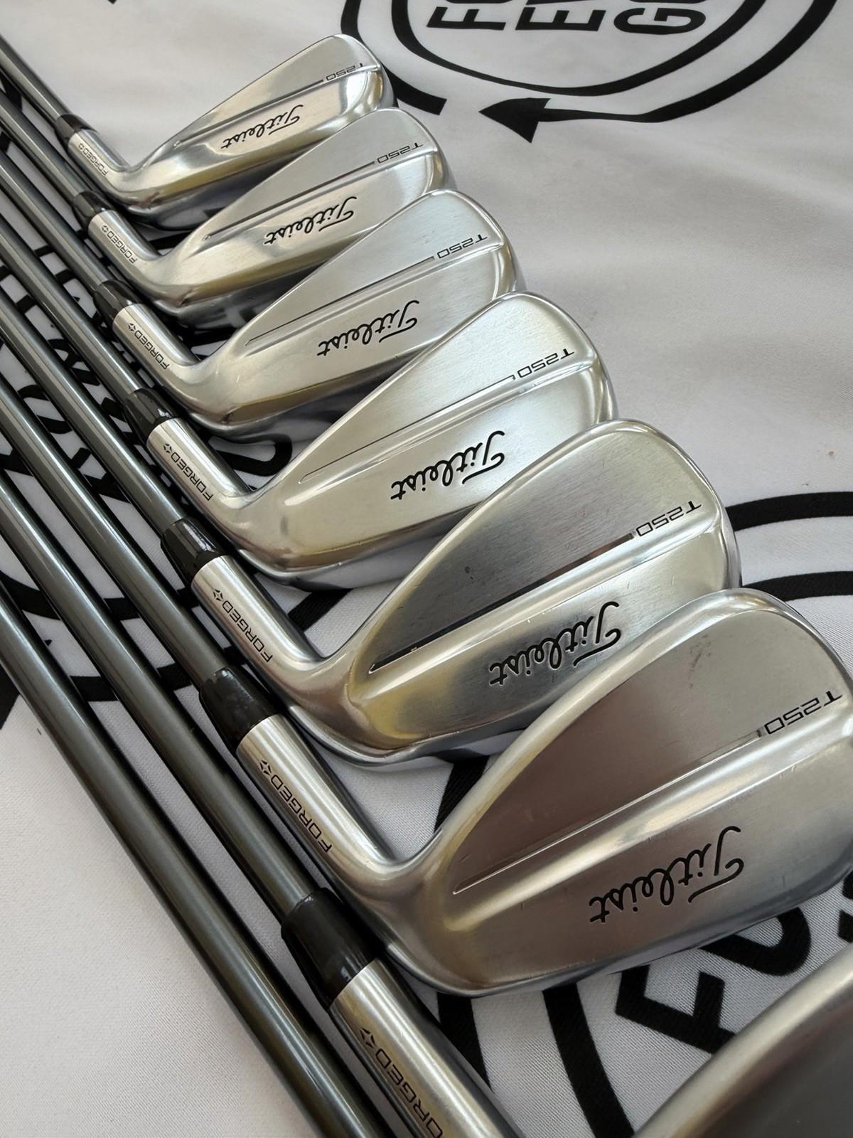 TITLEIST T250 IRONS / 4 - PW + 48 / RH / 65g Reg Flex MMT Graphite Shafts / VGC
