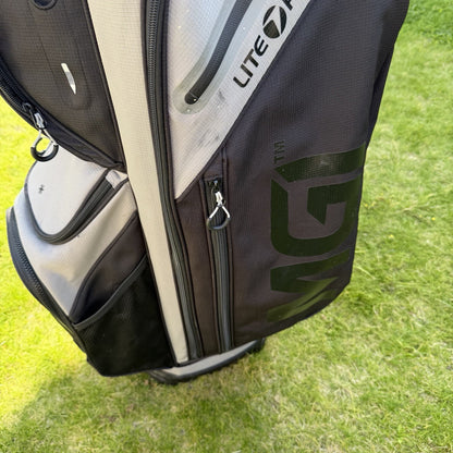 MGi LITE PLAY GOLF CART/TROLLEY BAG / 14 Way Divide / Grey / GOOD USED