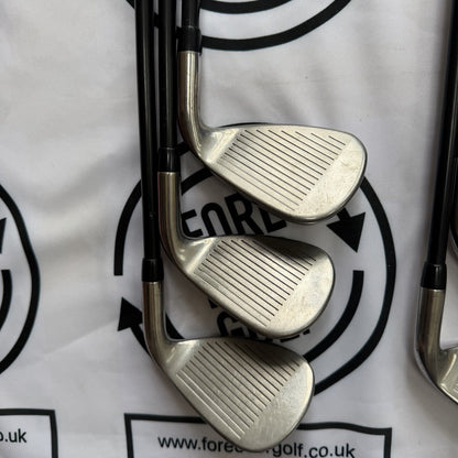 CALLAWAY MAVRIK IRONS / 5 - PW + AW / LH / 90g Reg Flex Graphite Shafts / GOOD