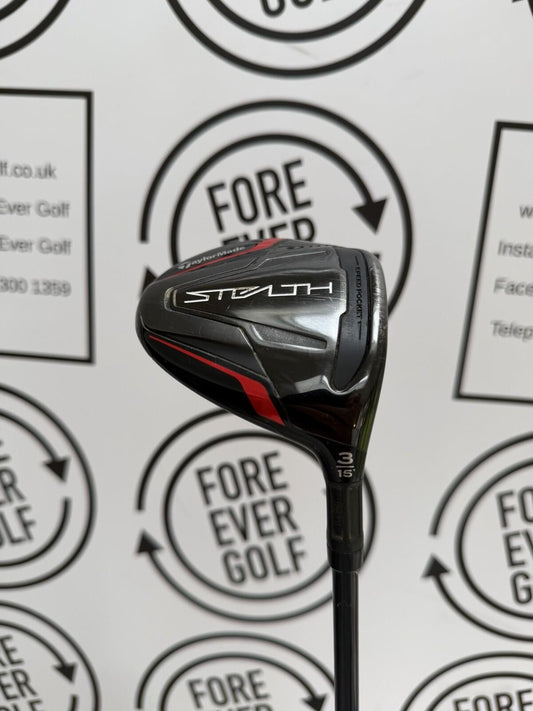 TAYLORMADE STEALTH 3 WOOD / 15 Degree / Mens RH / 60g Stiff Flex / GOOD USED