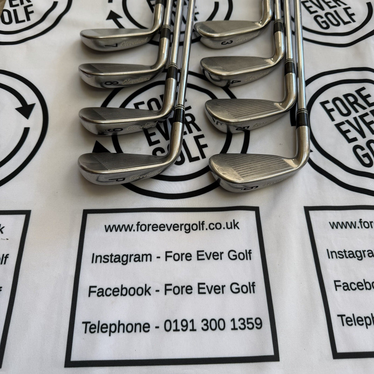 CLEVELAND TA-7 TOUR ACTION IRONS / 3 - PW / Mens RH / Stiff Flex / GOOD USED