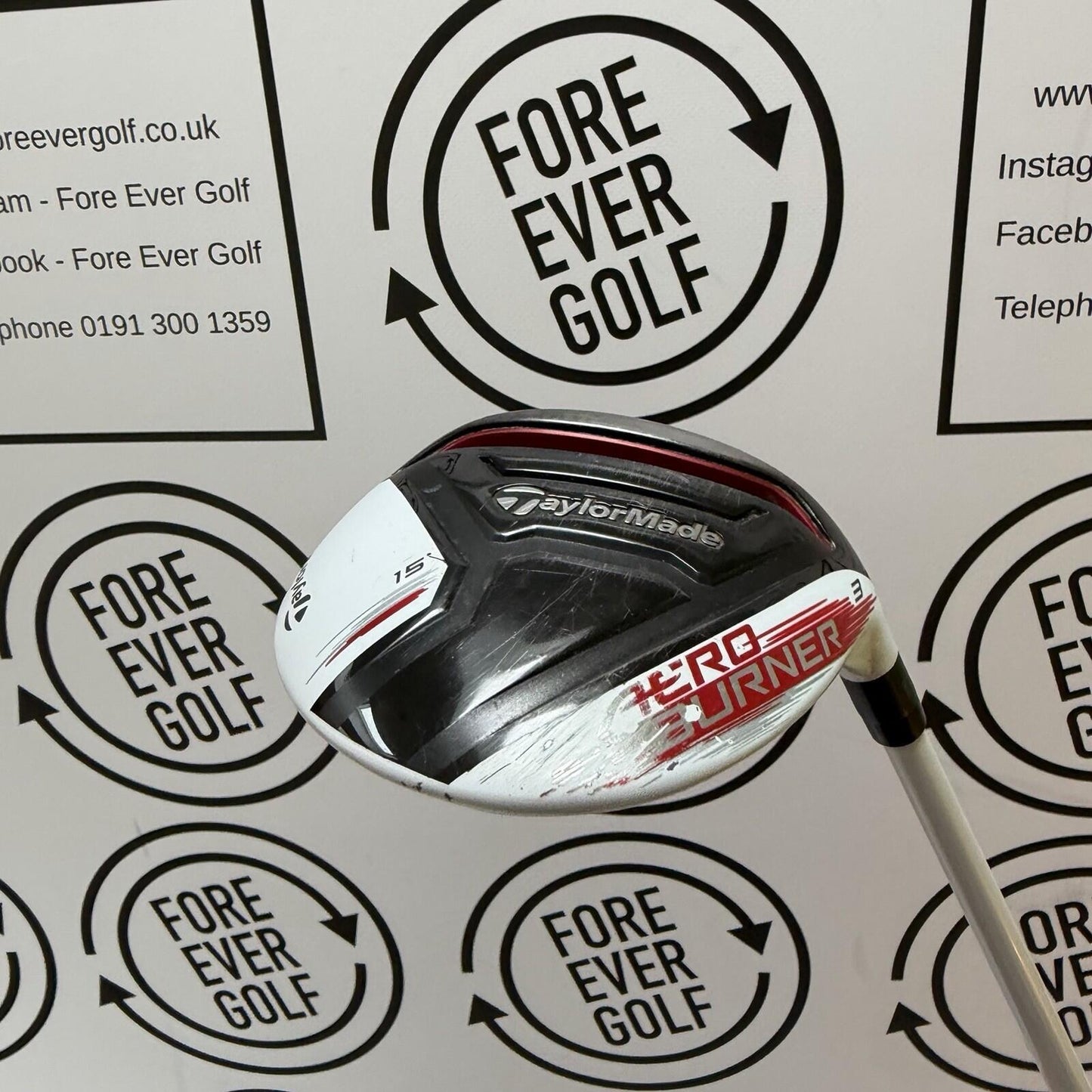 TAYLORMADE AEROBURNER 3 WOOD / 15 Deg / RH / 60g Stiff Flex / GOOD USED