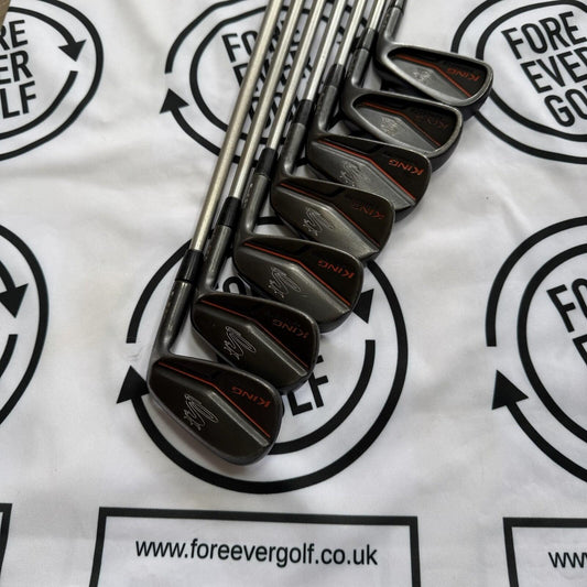 COBRA KING FORGED CB/MB BLACK IRONS / 4 - PW / 120g Stiff Flex / OK USED