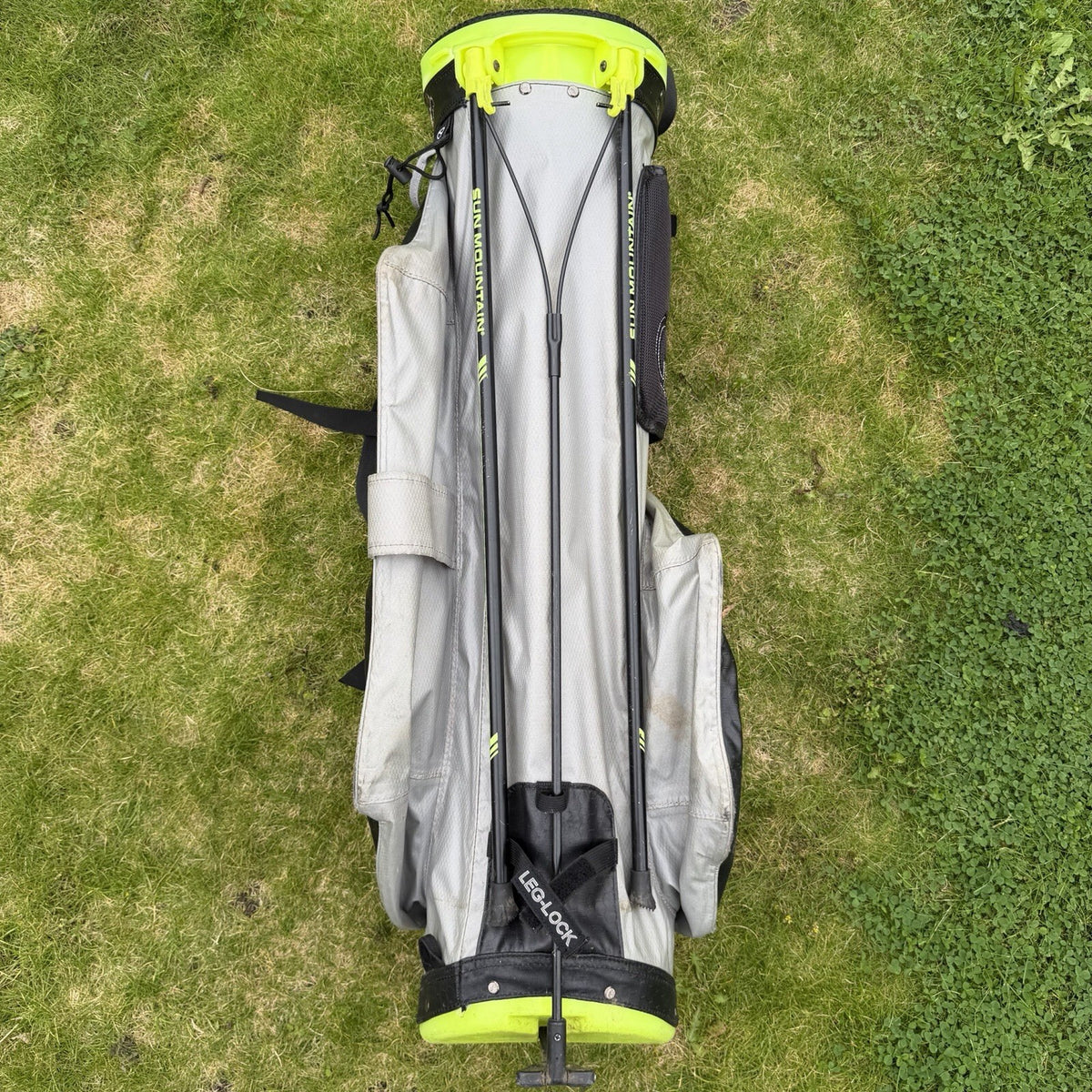 SUN MOUNTAIN H2NO GOLF CARRY BAG / 4 Way Divide / Black/Yellow / OK USED