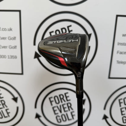 TAYLORMADE STEALTH 3 WOOD / 15 Deg / RH / 65g Stiff Flex / FAIR USED