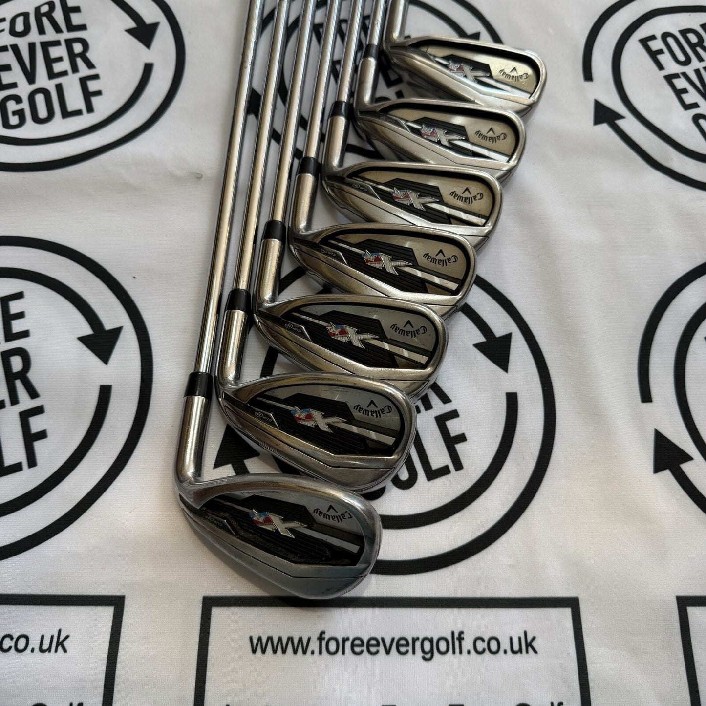 CALLAWAY XR IRONS / 5 - PW + SW / RH / 95g Reg Flex / GOOD USED