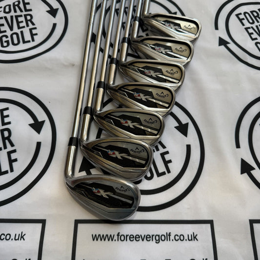 CALLAWAY XR IRONS / 5 - PW + SW / RH / 95g Reg Flex / GOOD USED