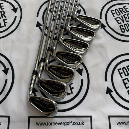 COBRA F9 SPEEDBACK IRONS / 5 - SW / Mens RH / 90g Reg Flex / V.GOOD USED