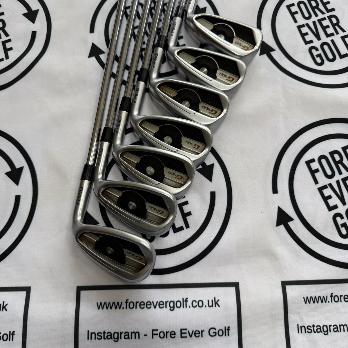 PING G400 IRONS / 5 - UW / Blue Dot / Mens RH / 98g Reg Flex / GOOD USED