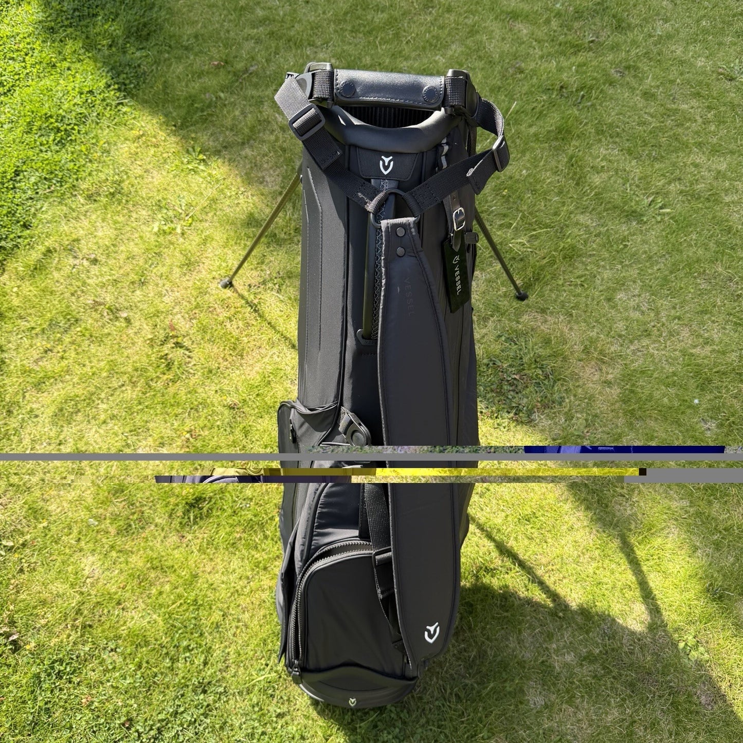 VESSEL LUX AIR Stand Golf Bag / Black / 6 Way Divider / MINT USED
