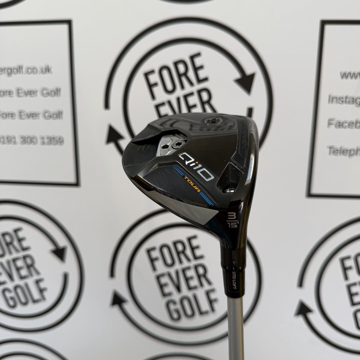 TAYLORMADE Qi10 TOUR 3 WOOD / 15 Deg / RH / OBAN DEVOTION 75g Stiff Flex