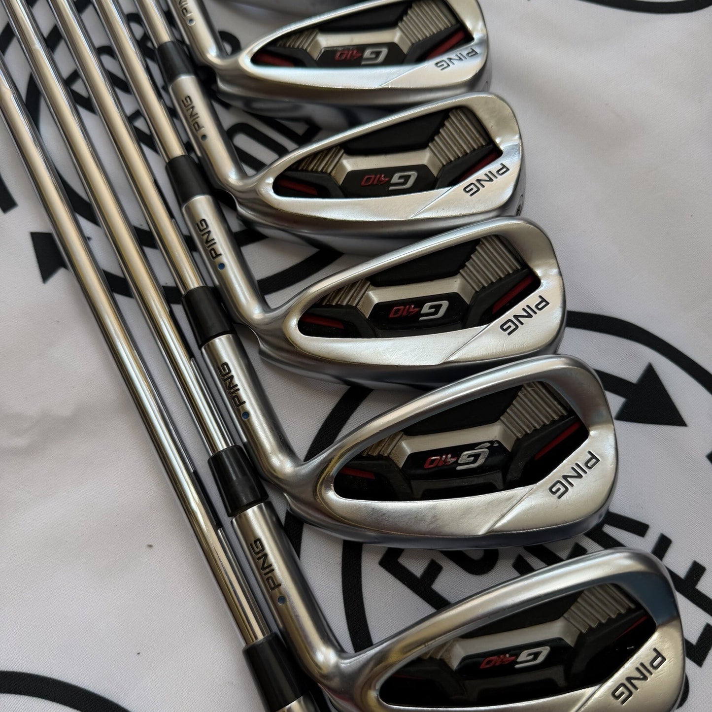 PING G410 IRONS / 4 - PW / Blue Dot / Mens RH / 98g Reg Flex / GOOD USED