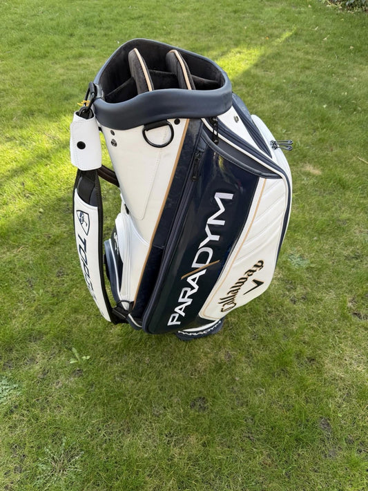 CALLAWAY PARADYM TOUR STAFF BAG / White/Navy / 6 WAY DIVIDE / MINT USED