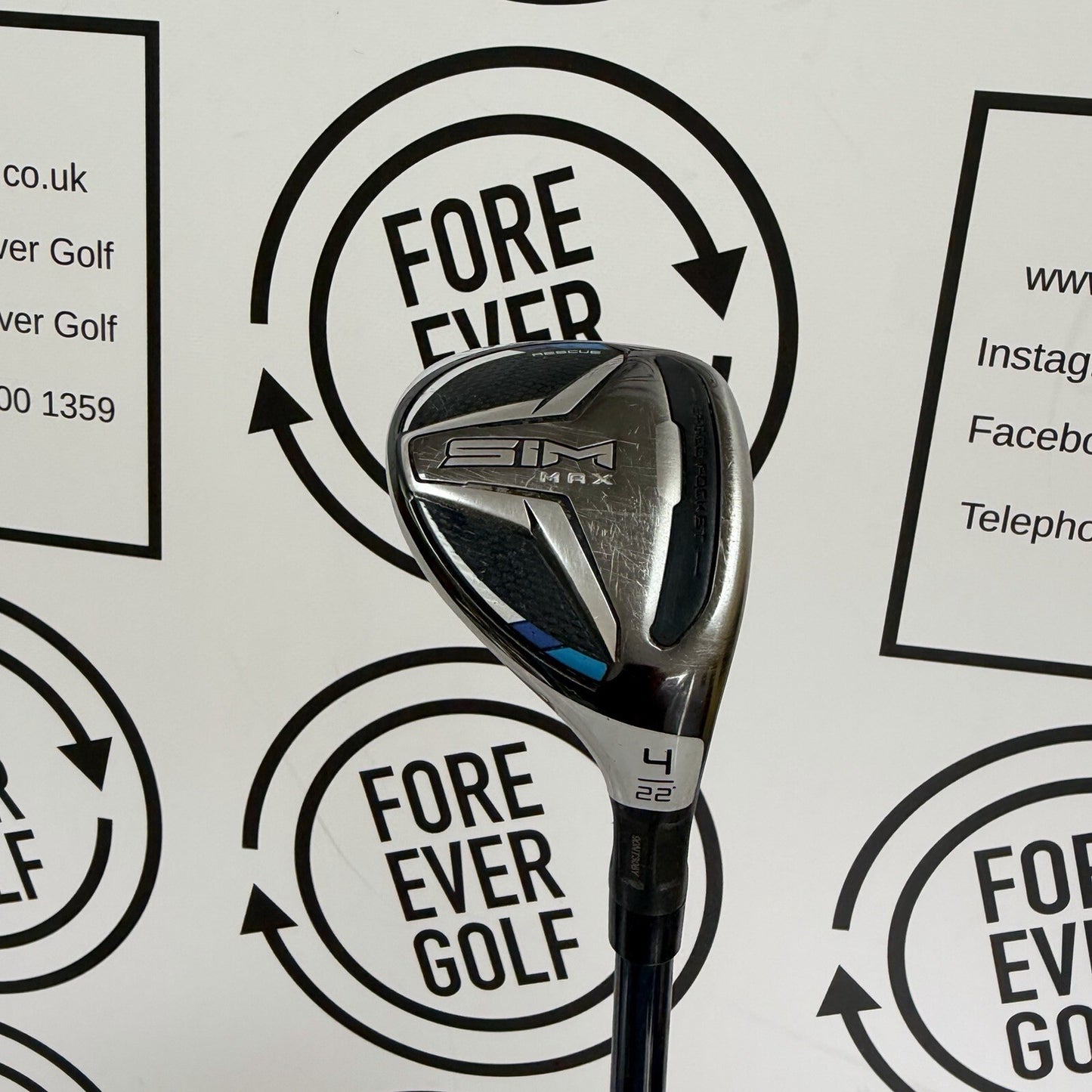TAYLORMADE SIM MAX 4 HYBRID / 22 Deg / RH / 70g Stiff Flex / OK USED