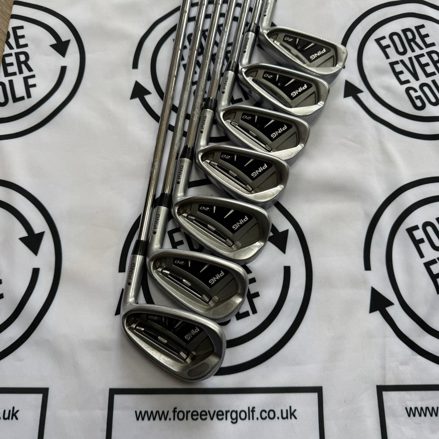 PING i20 IRONS / 4 - PW / Mens RH / Black Dot / Regular Flex / GOOD USED