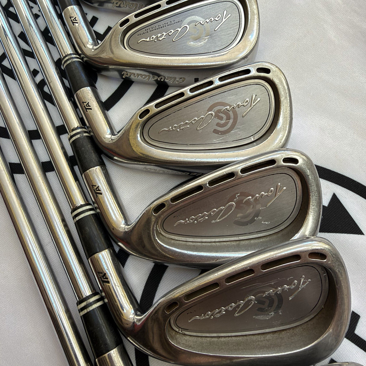 CLEVELAND TA-7 TOUR ACTION IRONS / 3 - PW / Mens RH / Stiff Flex / GOOD USED