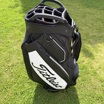 TITLEIST PREMIUM STA-DRY CART/TROLLEY BAG / 14 Way Divide / Black / V.GOOD USED