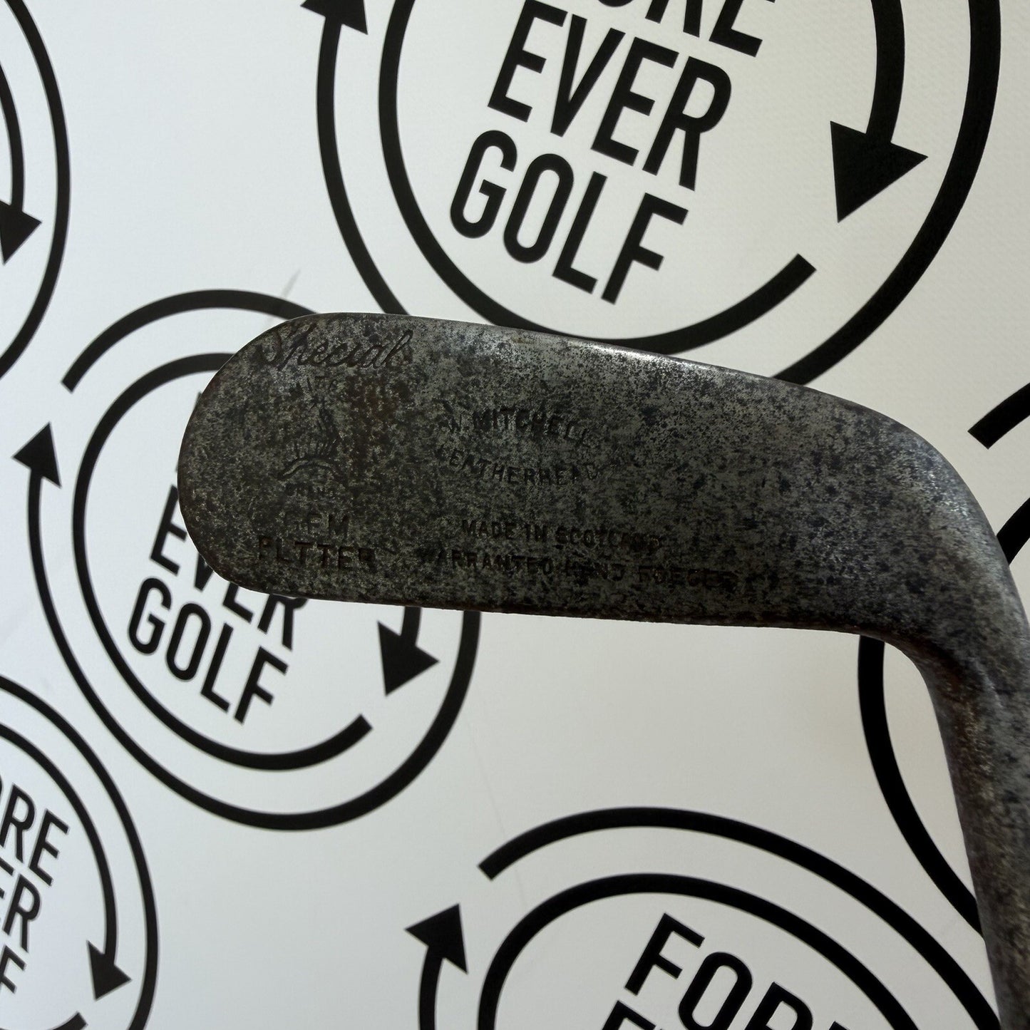 Vintage HICKROY GOLF PUTTER / 33” / “W MITCHELL, LEATHERHEAD” engraved / GOOD