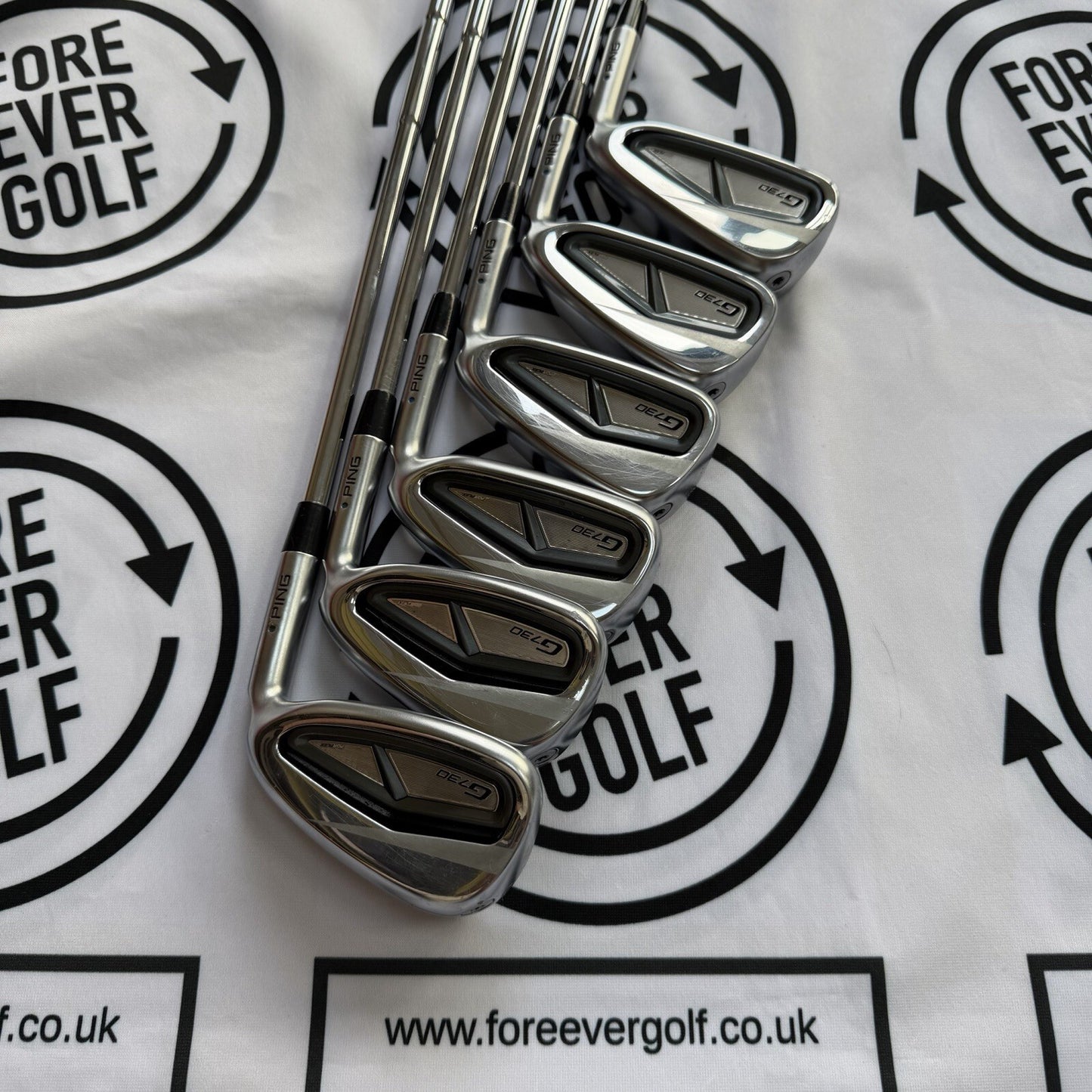 PING G730 IRONS / 5 - PW / Mens RH / Blue Dot / 100g Reg Flex / V.GOOD USED
