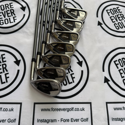 CALLAWAY ROGUE ST MAX IRONS / 5 - PW + SW / 60g Reg Flex Graphite Shafts / GOOD